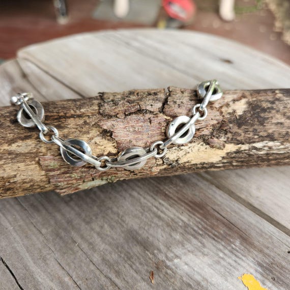 Solid silver bracelet,sterling silver,handmade,un… - image 7