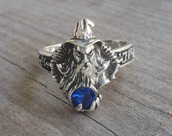 Wizard Ring,sterling Silver,cubic Zirconia,magic, Fantasy Wizard Ring,sterling Silver,cubic Zirconia,magic, Fantasy