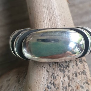 Signet ring,industrial oval top,solid sterling silver,rustic,chunky,handmade,boho,blank ring,plain silver signet,unisex