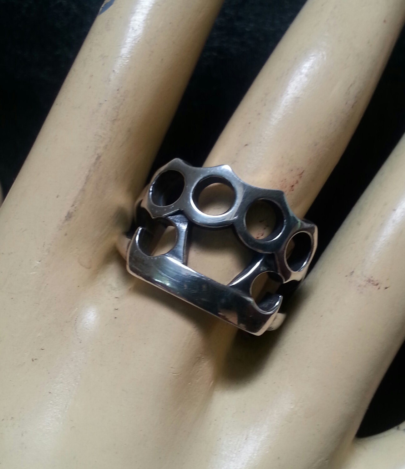 Knuckle Duster,gangster Ring, Sterling Silver Punk, Martial Art, Gang ...