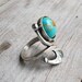 Long Turquoise Ring, Sterling Silver,goddess,art Deco,long Elegant Ring ...
