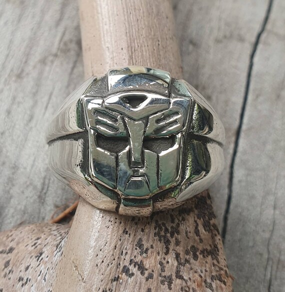 Robot ring,solid 925 sterling silver, chunky ring… - image 2