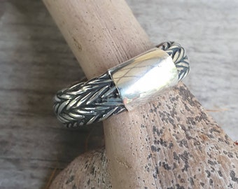 Chunky Silver Ring,sterling Silver,rustic,rounded Band