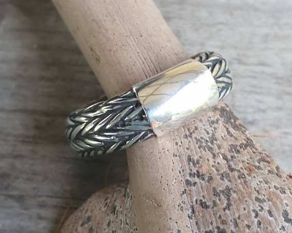 Etsy chunky cheap silver rings