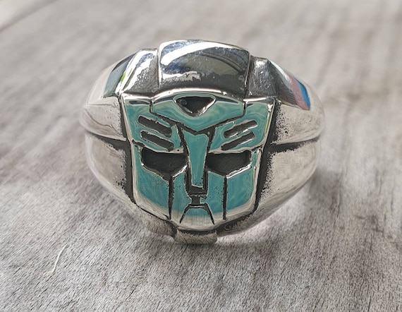 Robot ring,solid 925 sterling silver, chunky ring… - image 1