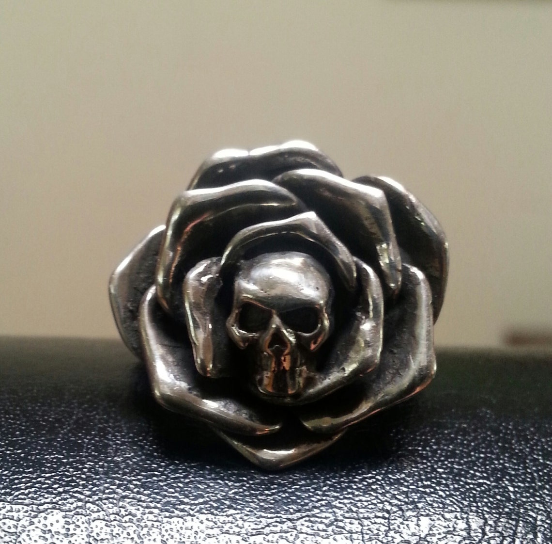 Skull And Roses Rings Skull Rose Ring, Alternative, Steampunk, Gothic,punk,tattoo Skull,biker ...