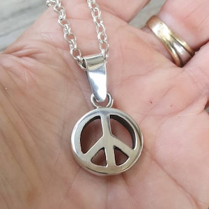 Peace Ring,chunky,großes Peace Zeichen,Sterling Silber,handmade, Hippie, Rockabilly, Hipster, Signet, Alternative,Retro,Boho,Love,Gypsy,