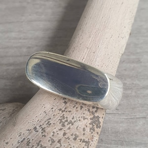 Signet ring,oval rectangle, ring,solid signet,sterling silver,chunky,handmade,boho,college ring,blank ring,plain silver signet,Chunky,unisex