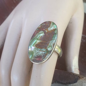 Long ring ,sterling silver,shell ring,boho,large ring,handmade,goddess ring,new age,shell ring,chunky ring