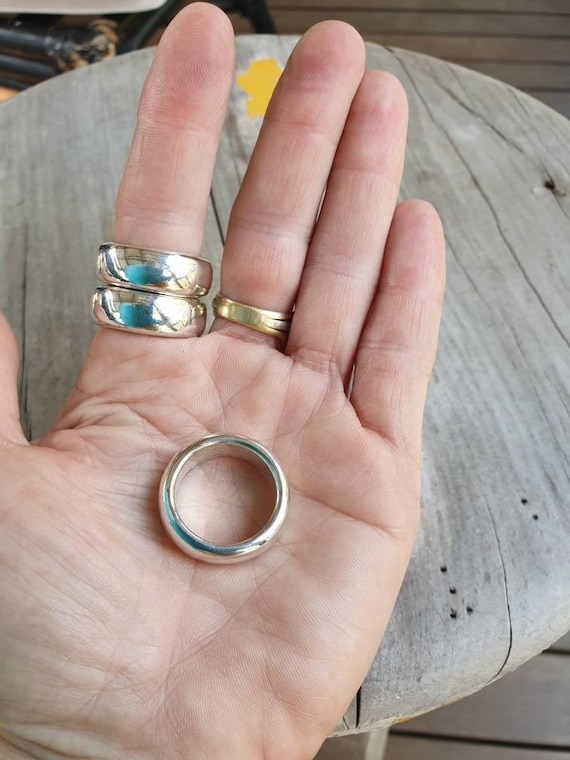 Wide Silver Ring,chunky,heavy,9mm Solid Sterling Silver,handmade