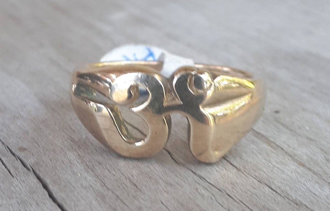 Gold Om Ring - Etsy