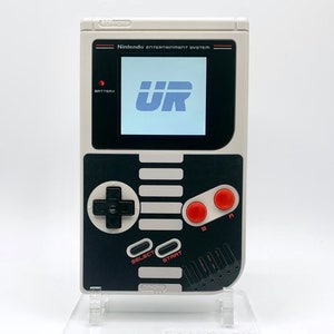 NES Theme Original Game Boy With Backlight Rainbow IPS V3 LCD Screen With 8 Color Modes & Brightness Adjustment. New exterior shell buttons and glass screen.  Protective case and surprise game included as free gifts.