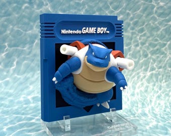 Collectible Blastoise Game Boy Cartridge | 3D Printed Pokemon Game Cartridge