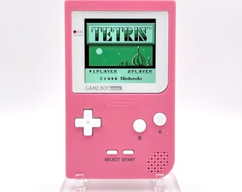 Gameboy Pocket Backlight IPS Larger LCD Screen, Brightness Adjustment & 36 Retro Color Combos (Plus Free Game)