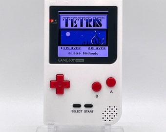 Rechargeable Gameboy Pocket Backlight IPS Larger LCD Screen, Brightness Adjustment & 36 Retro Color Combos (Plus Free Game)