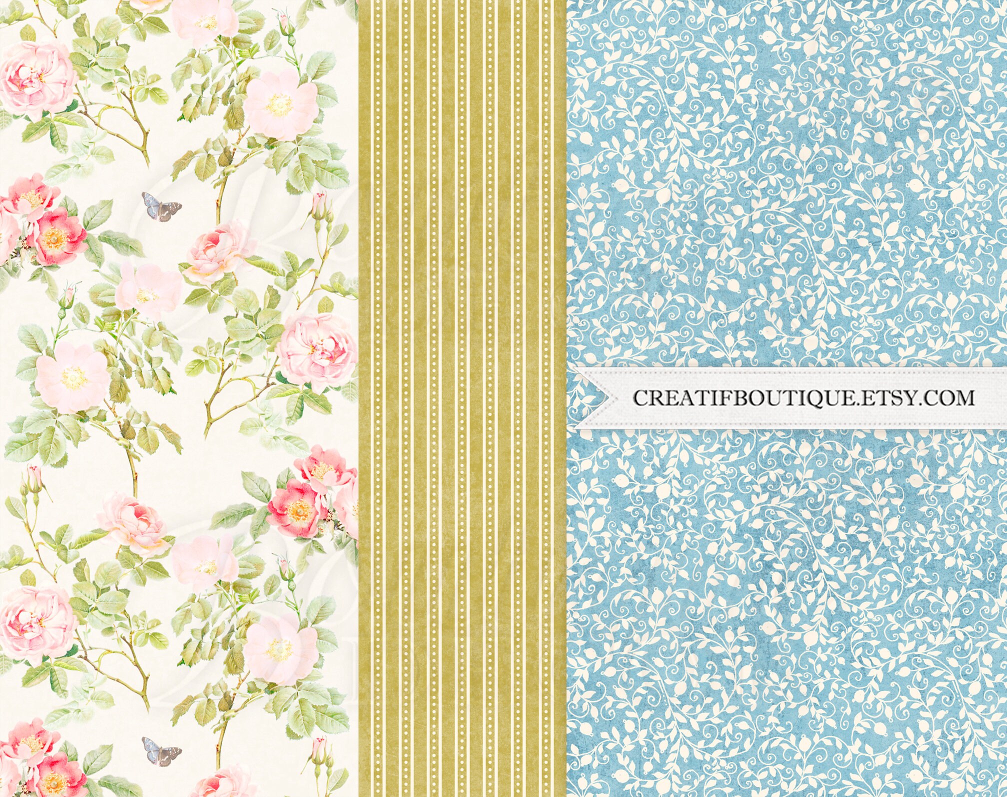 Digital Scrapbooking Paper. 12x12 in. Set of 5. Printable Etsy