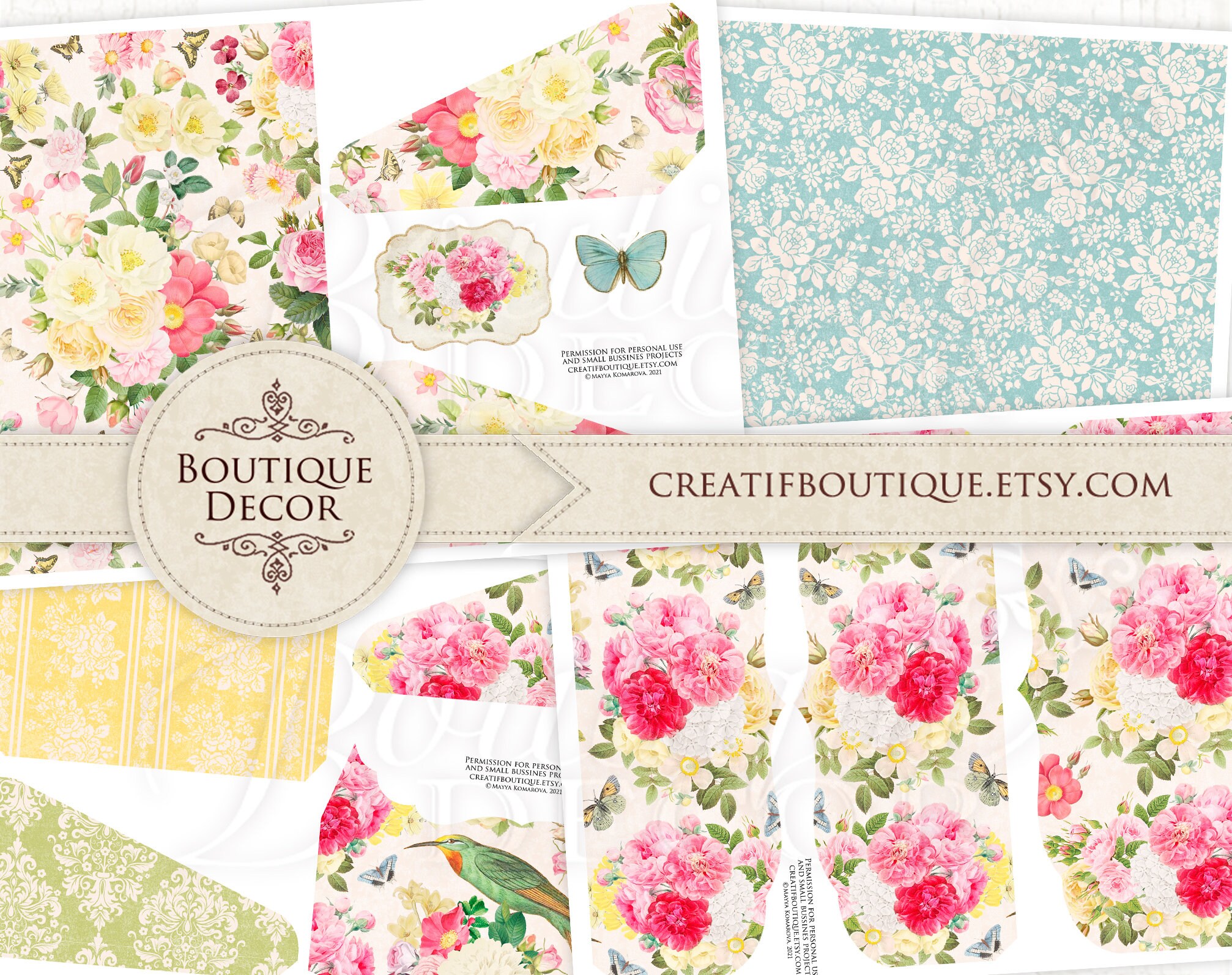 Digital Folding Folio Kit Pockets Scrapbooking Embellishments Printable