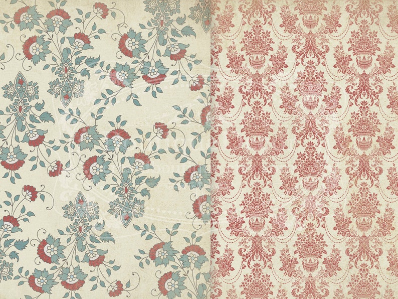 Old Europe Vintage Scrap Paper. Digital collage sheet. Set of Etsy