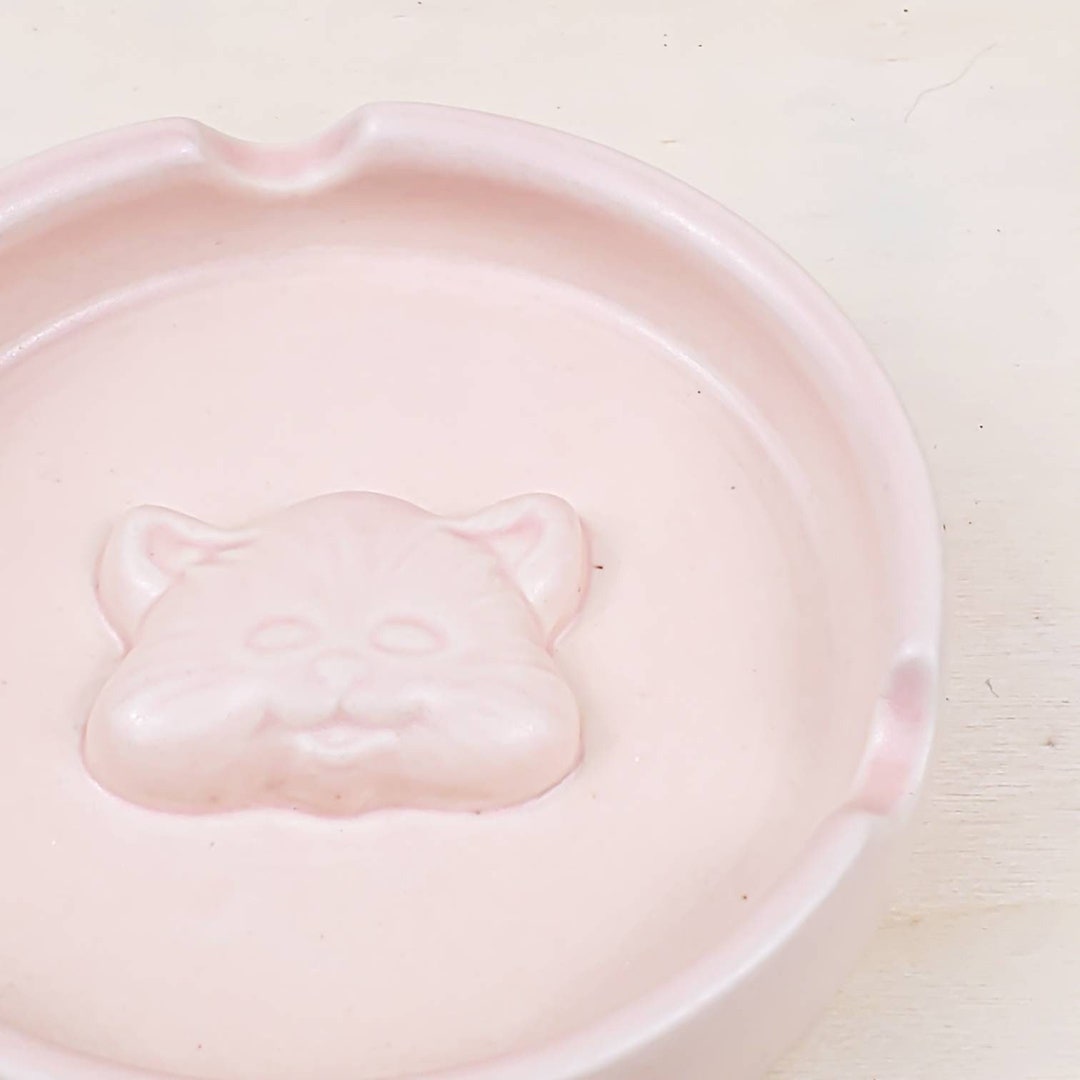 Cat Ashtray / Cute Pink Ashtray / Handmade Ashtray / Joint Ashtray Etsy