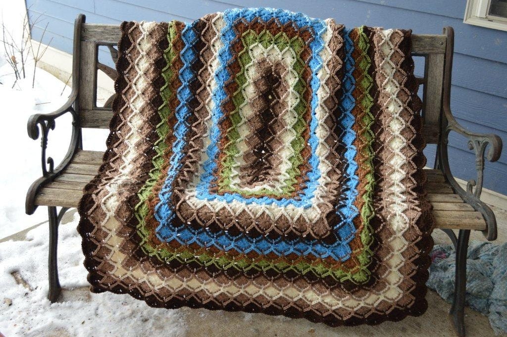 Bavarian Rectangular Crocheted Afghan Pattern 25 Crocheted Etsy