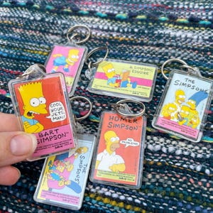 The Simpsons 1989 & 1990 Collector Key Chains | Bart , Homer, Simpsons Family