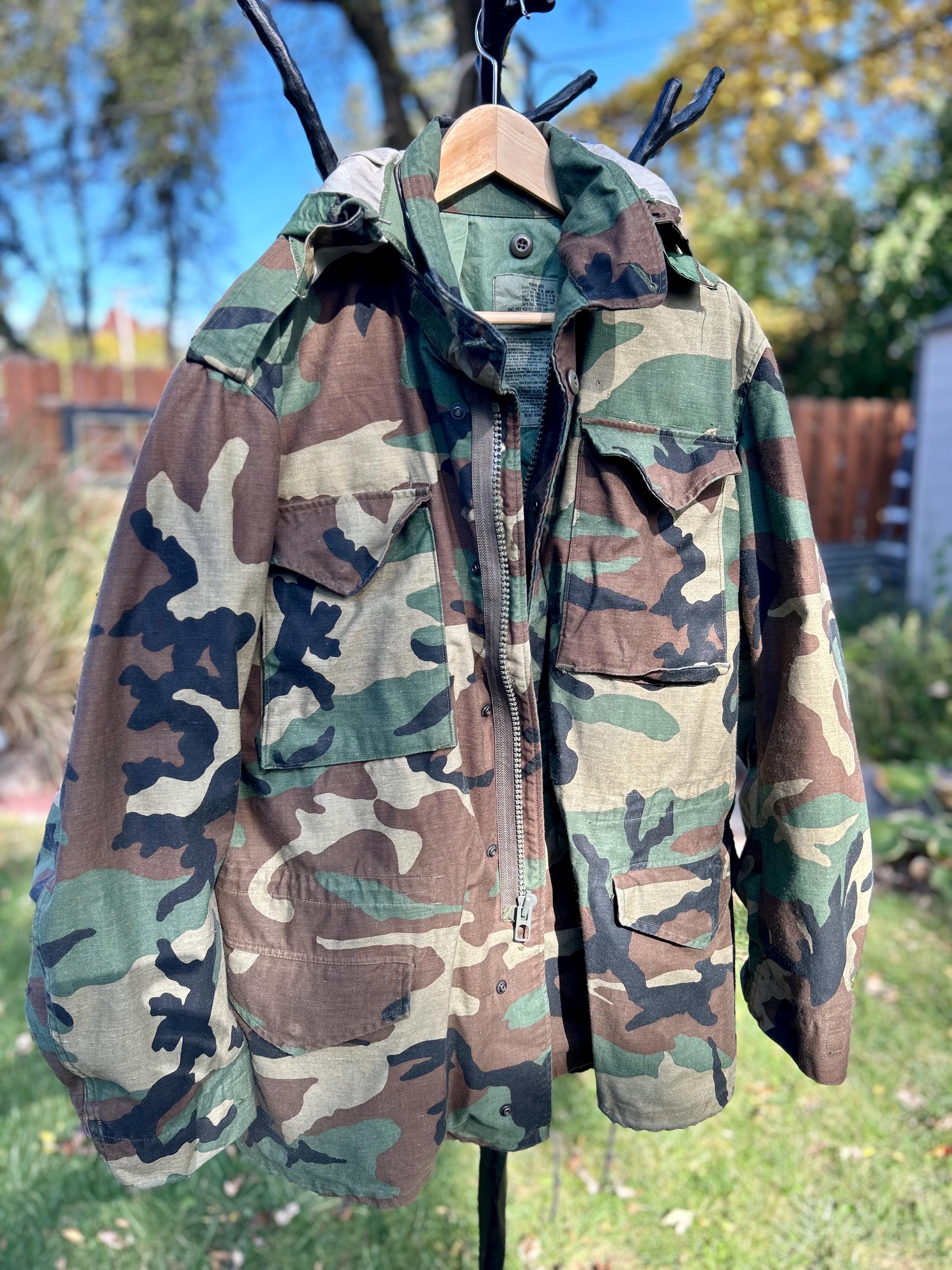 Vintage Cold Weather US Military Coat | Camouflage Size Large - Etsy