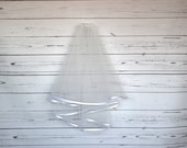 Ivory satin bound edge, 2 tier veil, your choice of length