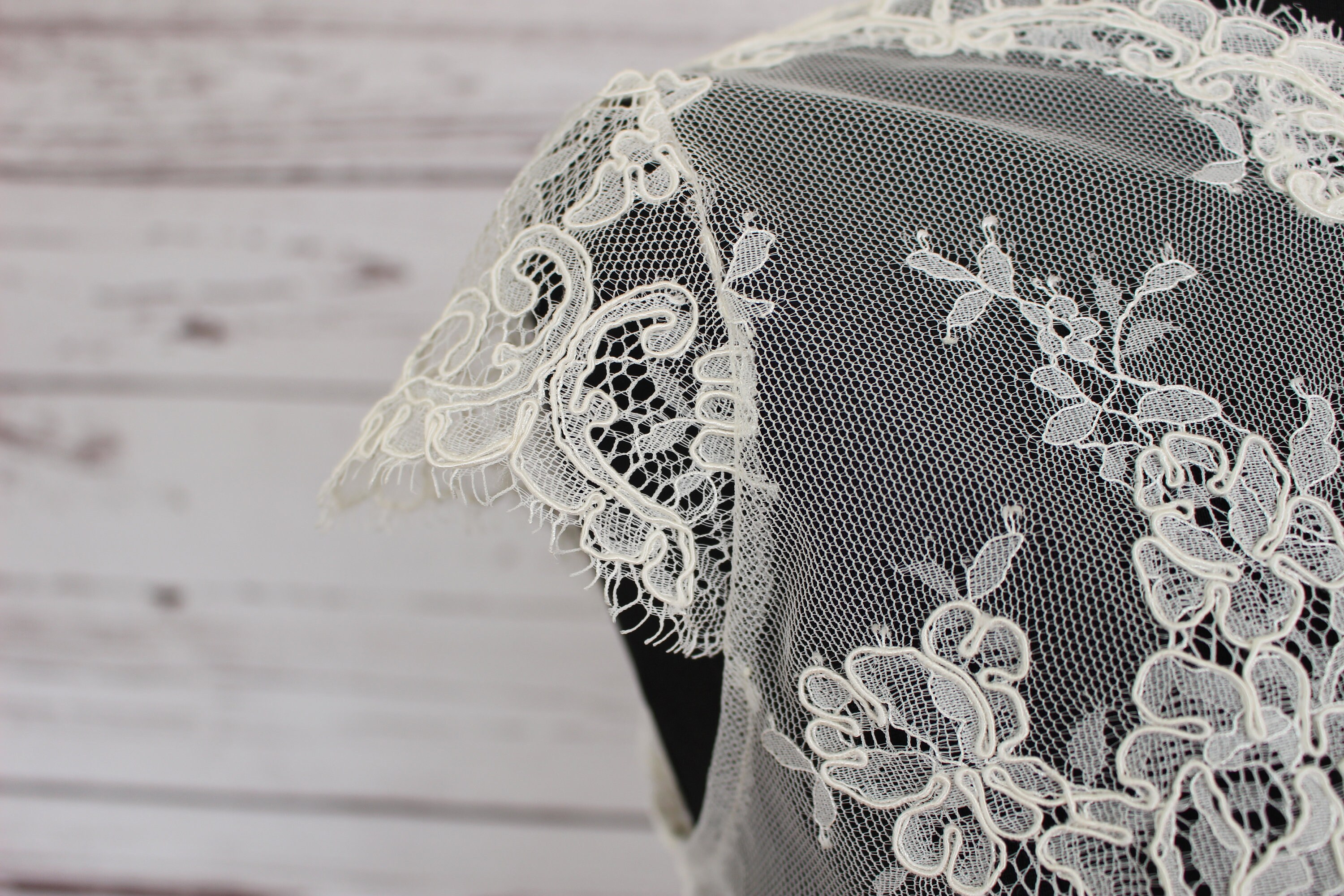Ivory Bridal Lace Top Overlay Boat Neck Cover Up Button - Etsy