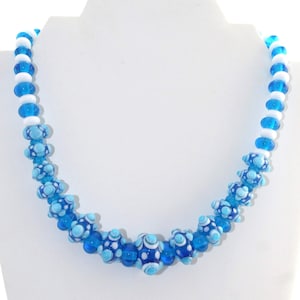 Caterpillars Necklace, Turquoise Necklace, Lampwork Bead Necklace, High End Jewelry, Bridal Jewelry, Fine Jewelry, Glass Beads, Handmade