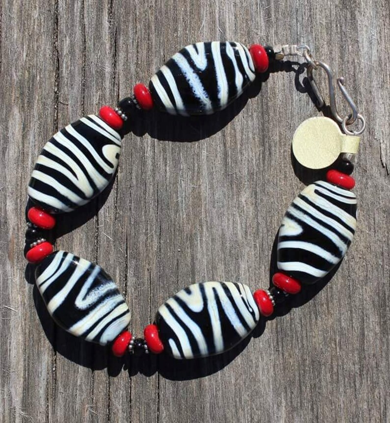 Zebra Print Bracelet Zebra Bracelet Animal Print Jewelery Etsy