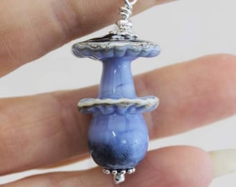 Ciondolo a fungo magico, Shroomies, Gioielli a forma di fungo, Gioielli psichedelici, Boho, Vetro murano, Gioielli Ooak, Fatto a mano, Perline di vetro, Perline