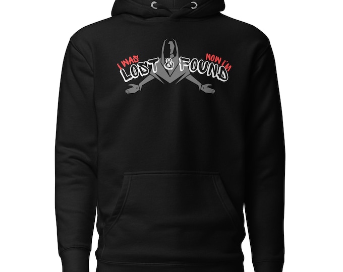 I Was Lost And Now I'm Found Christian Hoodie,  Christian Apparel, Christian Pullover, Christian Gift, Jesus Apparel, Christian