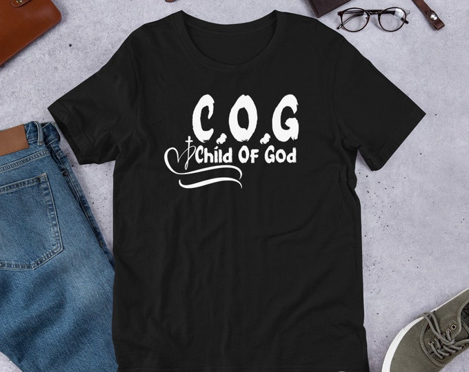 C.O.G Child Of God Christian T-Shirt, Christian T-Shirt, Christian Apparel, Christian Gift, Teen Christian