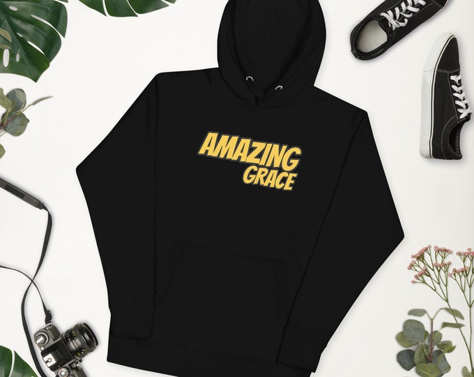 Amazing Grace Lost and Found Christian Hoodie, Christian Pullover, Christian Apparel, Christian Gift, Teen Christian Hoodie