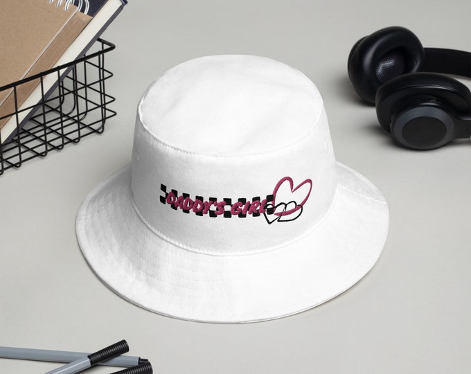 Daddy's Girl Bucket Hat, Checkerboard Bucket Hat, Heart Hat, Daddy's Girl Hat, Checkerboard Hat, Heart Hat,