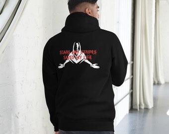 Scars and Stripes Saved My Life Christian Hoodie, Faith Hoodie, Hope Hoodie Christian Gift, Faith Gift, Christian Pullover, Faith, Christian