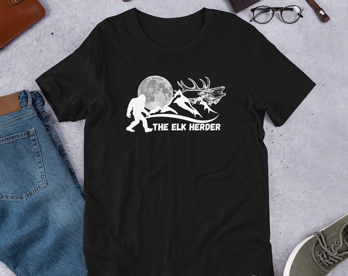 The Elk Herder Bigfoot T-Shirt, Sasquatch T-Shirt, Funny Bigfoot T-Shirt, Hiking Shirt, Yeti Sweat Shirt, Bigfoot Shirt, theelkherder.com