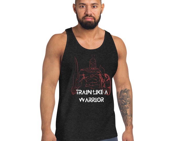 Train Like a Warrior Tank Top, Fitness Tank Top, Warrior Gym Shirt, Gym Apparel, Fitness Apparel, Gym Wear, Fitness Wear, Training Tank