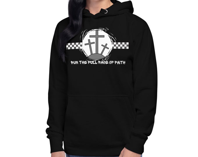 Run the Full Race of Faith Christian Hoodie, Christian Hoodie, Christian Pullover, Christian Apparel, Christian Gift, Teen Christian