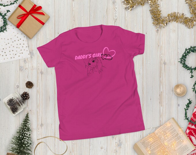 Daddy's Girl Youth T-shirt, Kids T-Shirt, Heart Shirt, Girls Shirt, Daddy's Girl Shirt, Kids Top