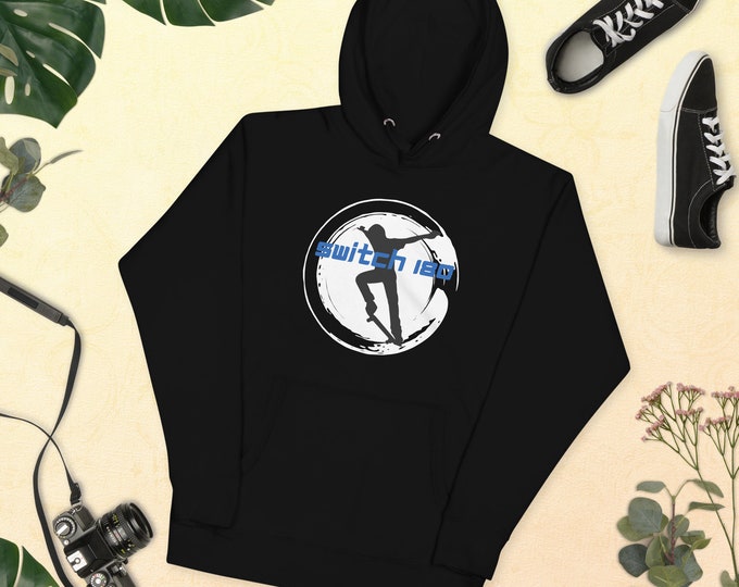 Switch 180 Skateboarding Hoodie, Skater Hoodie, Skateboarding Apparel, , Retro Skateboarding Pullover, Unisex, Skater Gift