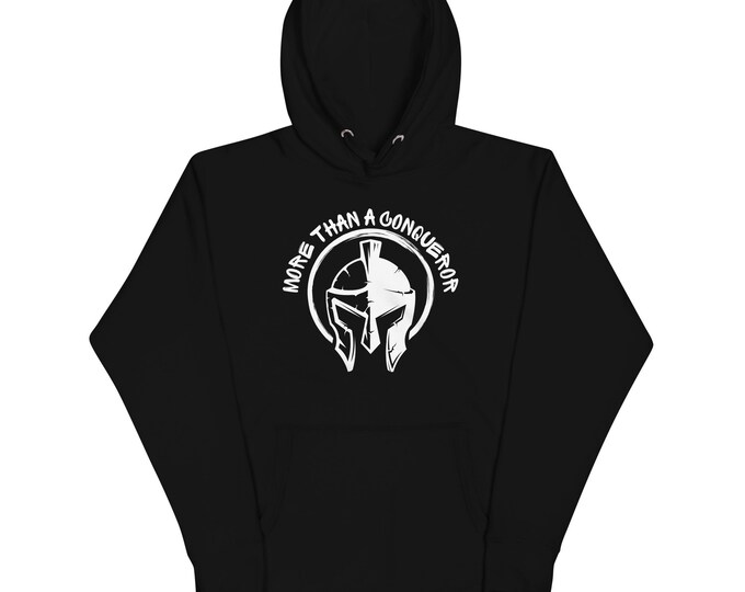 More Than A Conqueror Christian Hoodie, Christian Pullover, Christian Apparel, Christian Gift, Christian Teen