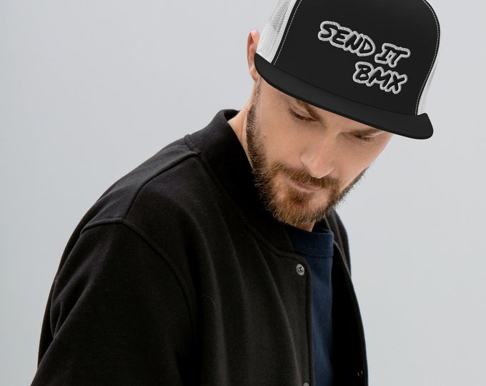 Send It BMX Biker Hat, BMX Trucker Hat, Cycling Hat, Mtb Trucker Hat, Biker Hat, BMX Christmas Gift, Mtb Christmas Gift, Rad gift, Retro Hat
