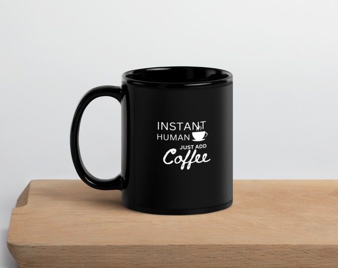 Instant Human Iced Hot Coffee  Black Tea Cup Mug Glass Funny Christmas Gift Present