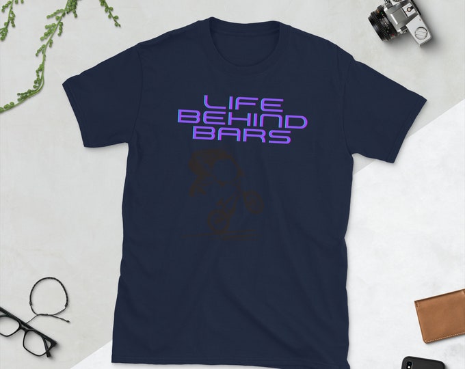 Life Behind Bars BMX T-shirt, BMX Apparel, Riding Shirt, MTB Shirt, Cycling Apparel, Bmx Shirt, Cycling Gift, Bmx Gift, Rider Tshirt,