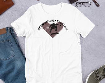 My One and Only True Love Skateboarding T-shirt, Valentine's Skateboarding Tee, Skating Shirt, Skate Shirt, Skater Gift, Skateboarding Gift,