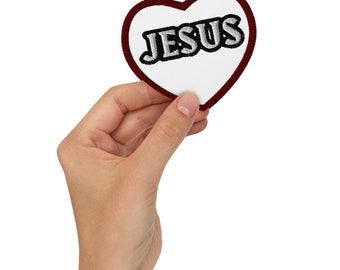 The Name of Jesus Embroidered Patch, Christian Patch, Christian Gift, Christian Apparel
