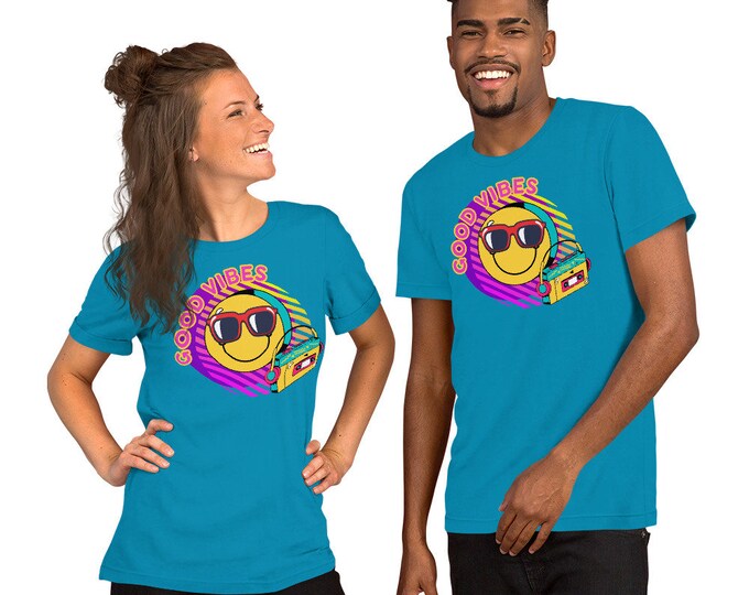 Good Vibes 80"s Retro T-Shirt, 80's Nostalgia Shirt, Funny Shirt, 80's Apparel, 80s Lover Shirt, 80's Party Shirt, 80's Kid