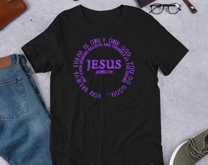 Demons Tremble at His Name Christian T-Shirt, Christian T-shirt, Christian Apparel, Christian Gift, Teen Christian Shirt, Christ, Jesus Top