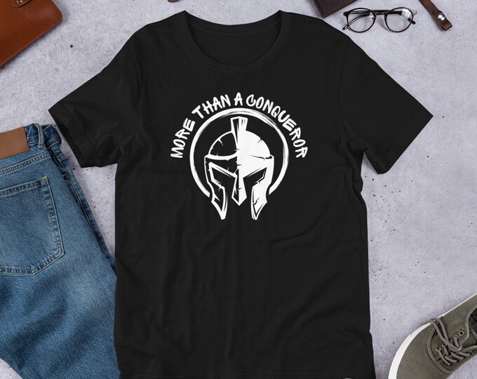 More Than A Conqueror Christian T-Shirt, Christian T-Shirt, Christian Apparel, Christian Gift, Teen Christian